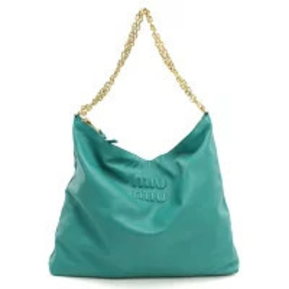 Miu Miu Chain Leather Green Crossbody